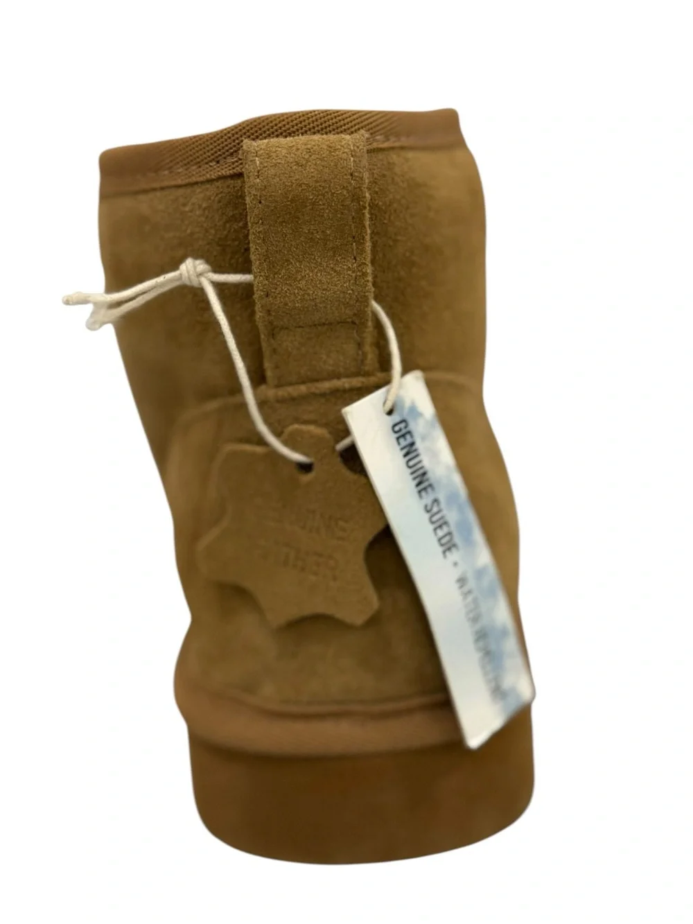 CUSHIONAIRE Men’s Genuine Suede Fur Lined Chukka Boots Tan Size 10 NWT